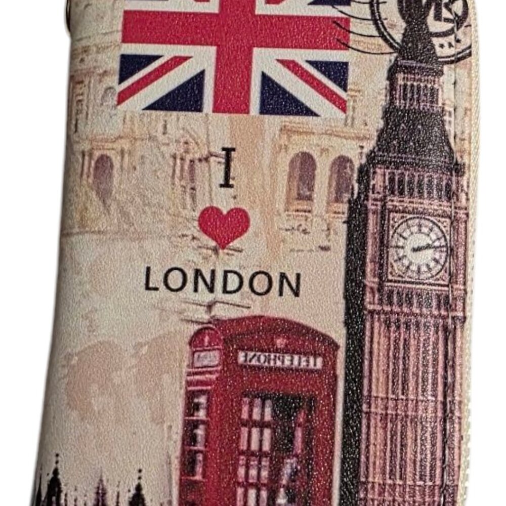 mini travel wallet with white trim